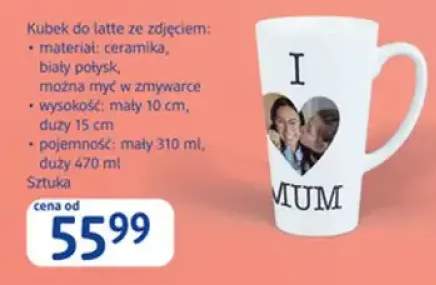 Kubek do latte ze zdjęciem ceramiczny