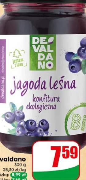 Konfitura jagodowa BIO Devaldano jagoda leśna