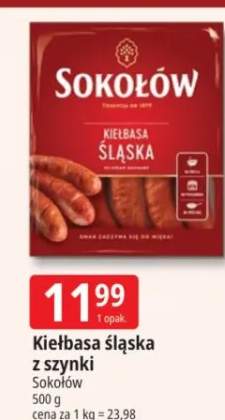 Kiełbasa śląska z szynki Sokołów