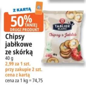 Chipsy jabłkowe ze skórką Tablier Blanc