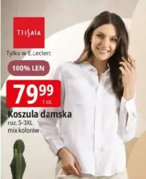 Koszula damska Tissaia 100% len roz. S-3XL mix kolorów