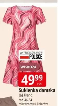 Sukienka damska wiskoza J&J Trend roz. 46-54