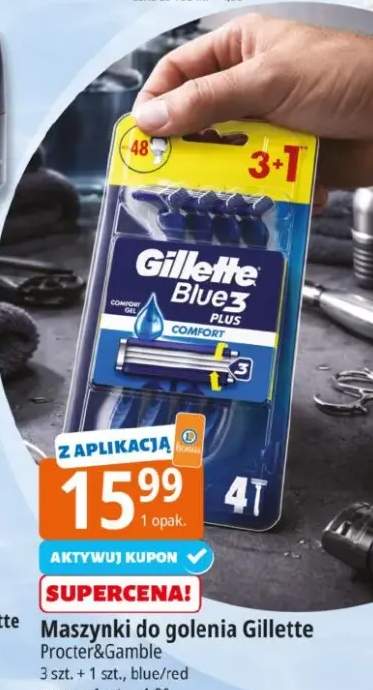 Maszynki do golenia Gillette Blue3 Plus Comfort Procter&Gamble 3szt. + 1szt. blue/red