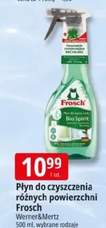 Płyn do czyszczenia różnych powierzchni Frosch Bio Spirit Werner&Mertz
