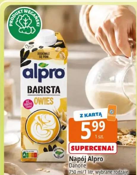 Napój Alpro Barista owies bez dodatku cukru