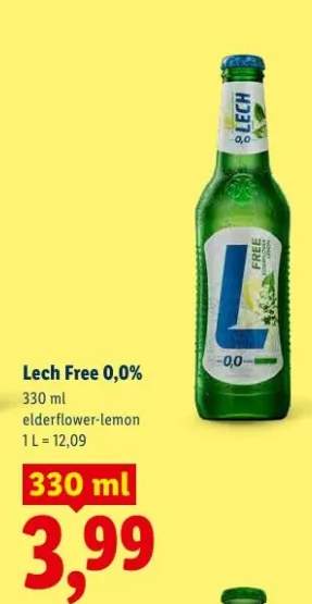Piwo bezalkoholowe Lech Free 0,0% elderflower-lemon