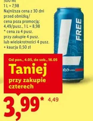 Piwo bezalkoholowe Lech Free 0,0%