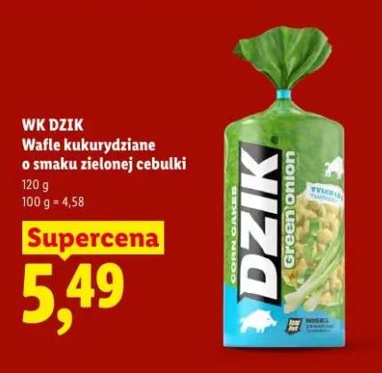 Wafle kukurydziane o smaku zielonej cebulki WK Dzik