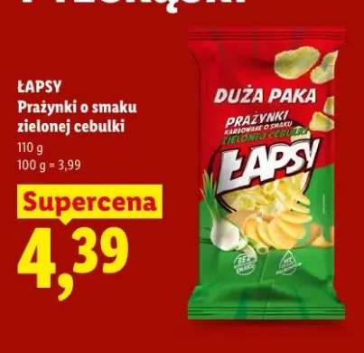 Prażynki o smaku zielonej cebulki Łapsy