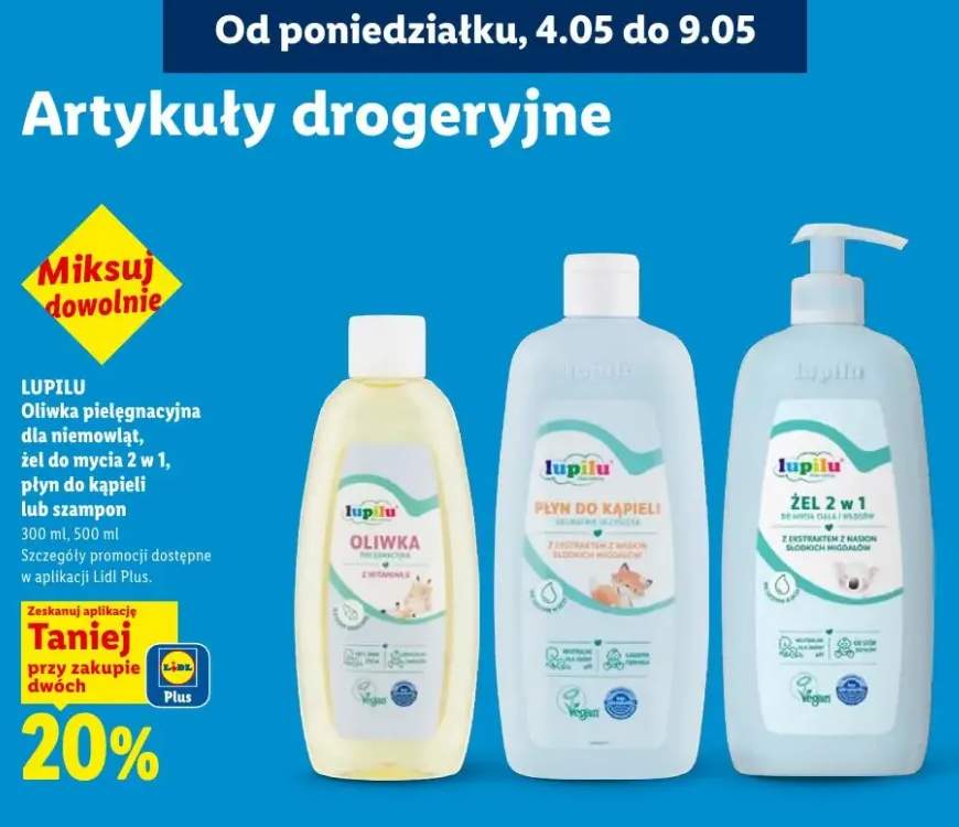Płyn do kąpieli dla niemowląt Lupilu