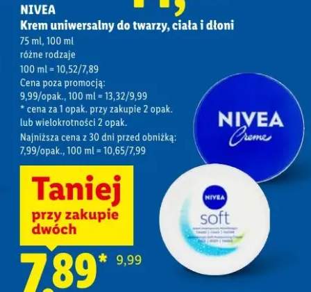 Krem uniwersalny do twarzy ciała i dłoni Nivea Creme