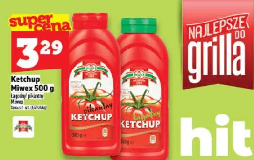 Ketchup pikantny Miwex 500g