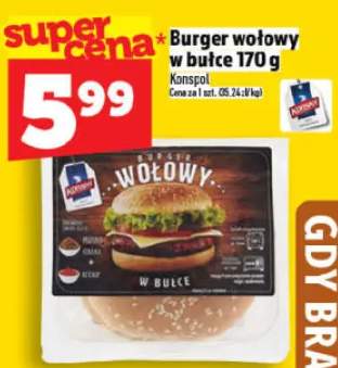 Burger wołowy w bułce Konspol
