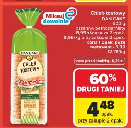 Chleb tostowy pszenny pełnoziarnisty Dan Cake