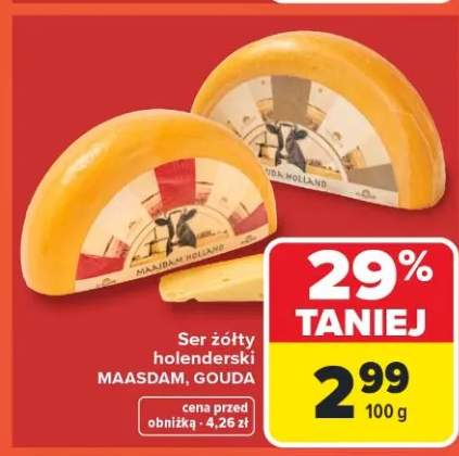 Ser żółty holenderski Maasdam Gouda