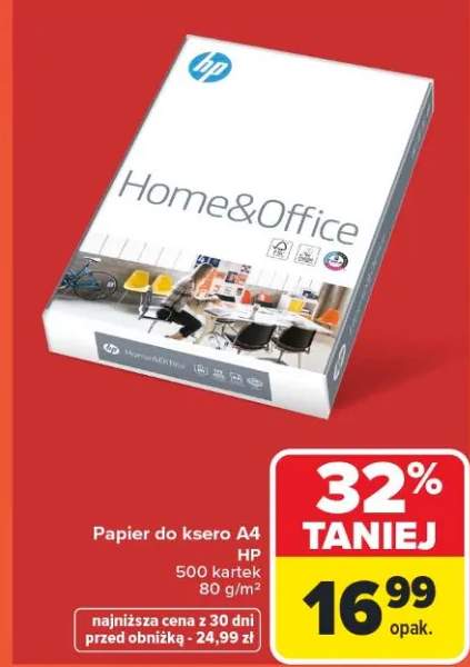 Papier do ksero A4 HP Home&Office 500 kartek 80g/m²
