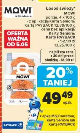 Łosoś świeży Mowi porcje