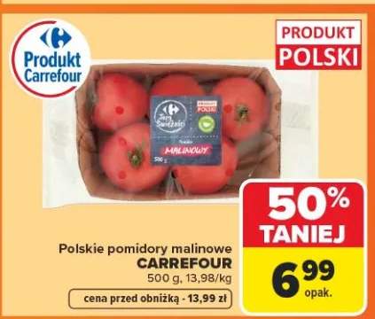 Pomidory malinowe polskie Carrefour