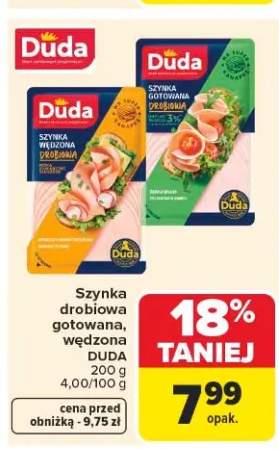 Szynka drobiowa gotowana wędzona Duda