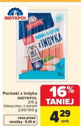 Parówki z indyka klasyczne Indykpol