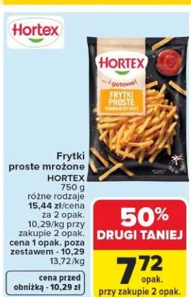 Frytki proste mrożone Hortex