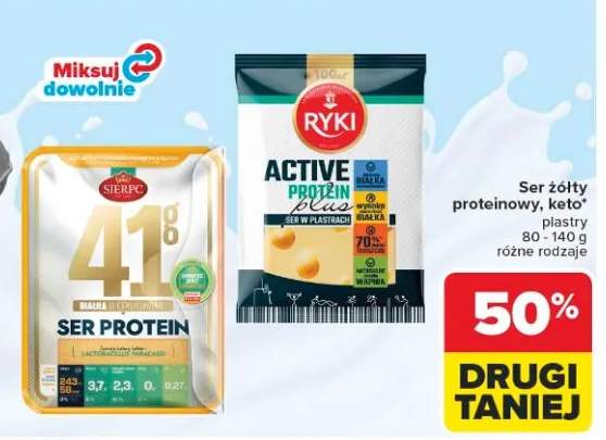 Ser żółty proteinowy keto Active Protein Plus Ryki plastry