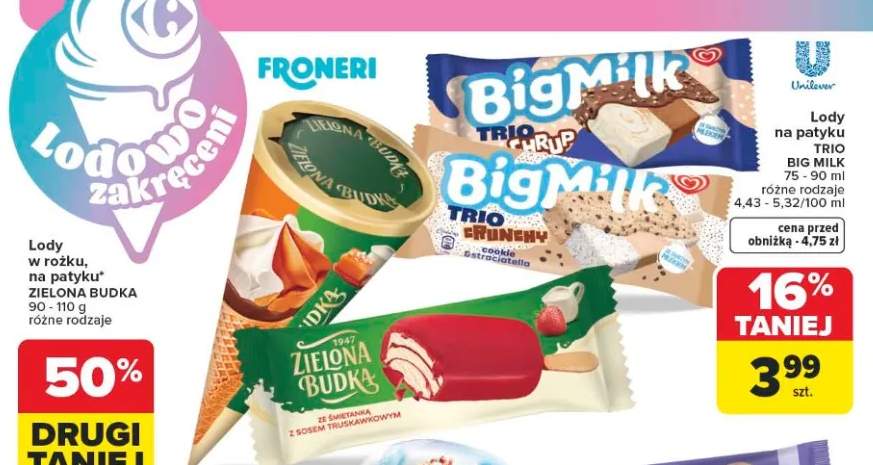 Lody na patyku Trio Big Milk