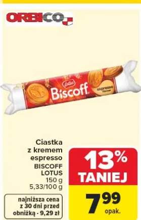 Ciastka z kremem espresso Biscoff Lotus