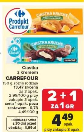 Ciastka kruche kakaowe Carrefour Classic