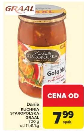 Danie Kuchnia Staropolska Gołąbki w sosie pomidorowym Graal