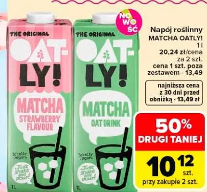 Napój roślinny Matcha Oat Drink Oatly