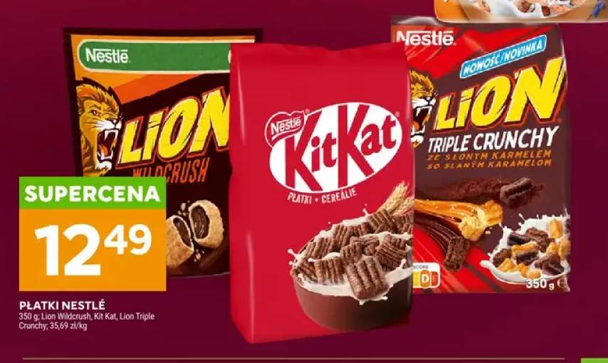 Płatki Lion Triple Crunchy ze słonym karmelem Nestlé
