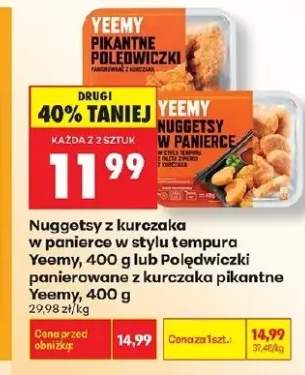 Nuggetsy z kurczaka w panierce w stylu tempura Yeemy