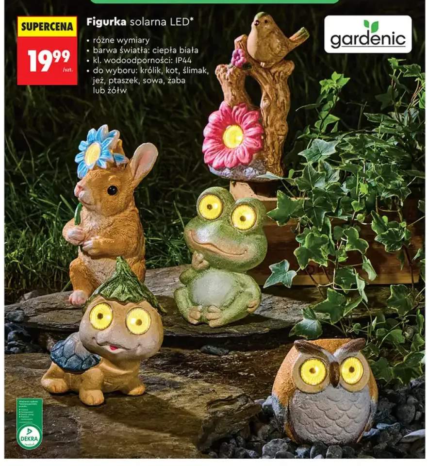Figurka solarna LED żaba
