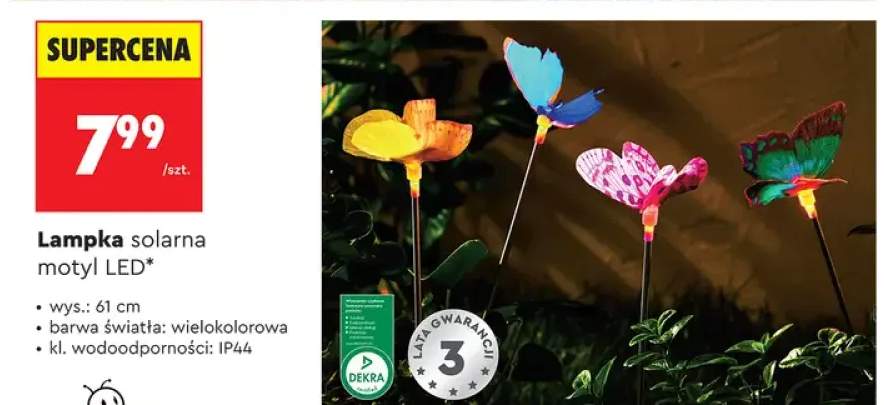 Lampka solarna motyl LED