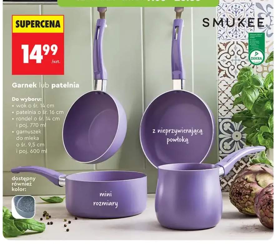 Rondel SMUKEE o śr. 14cm i poj. 770ml z nieprzywierającą powłoką