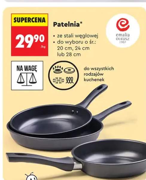 Patelnia ze stali węglowej emalia OLKUSZ 1907 śr. 20cm