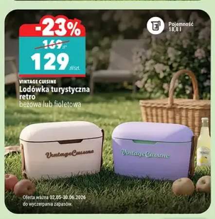 Lodówka turystyczna retro fioletowa VINTAGE CUISINE 18,8l