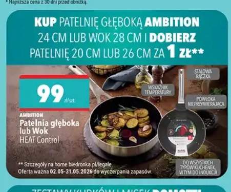 Patelnia głęboka lub Wok HEAT Control