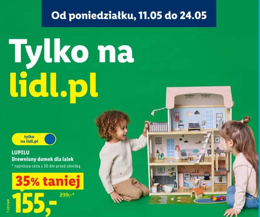 Drewniany domek dla lalek Lupilu