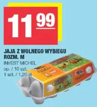 Jaja z wolnego wybiegu rozm. M Invest Michel