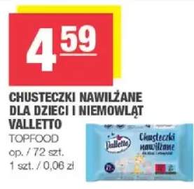 Chusteczki Nawilżane dla Dzieci i Niemowląt Valletto Topfood