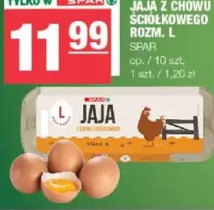 Jaja z chowu ściółkowego rozm. L Spar