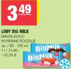 Lody Big Milk Magnum ICC wybrane rodzaje
