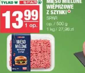 Mięso mielone wieprzowe z szynki Spar