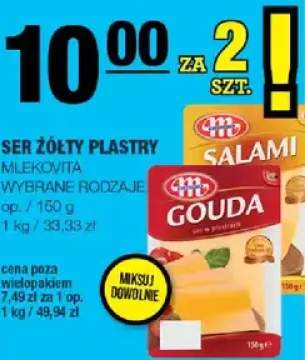 Ser żółty plastry Mlekovita