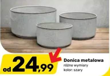 Donica metalowa kolor szary