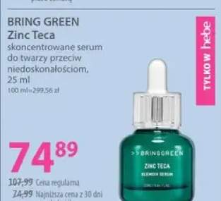 Skoncentrowane serum do twarzy przeciw niedoskonałościom Bring Green Zinc Teca