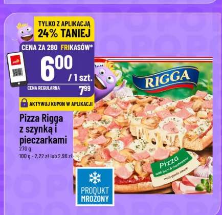 Pizza Rigga z szynką i pieczarkami