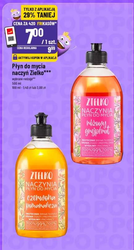 Płyn do mycia naczyń Zielko czerwona pomarańcza